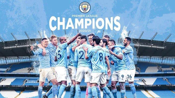 Manchester City juara Premier League Liga Inggris musim 2020/2021. (Twitter / @ManCity)