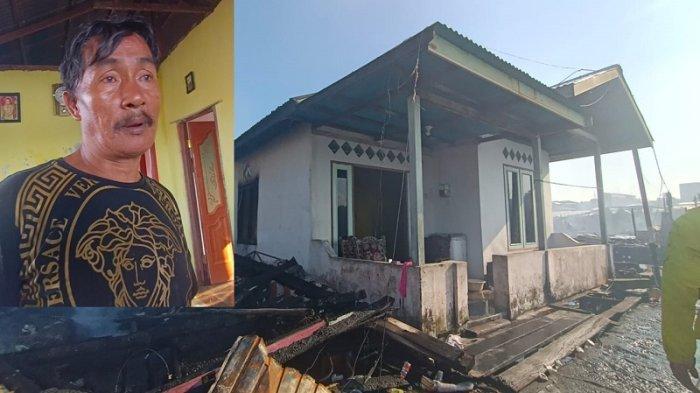 Rumah milik Nahir, satu-satunya bangunan terlihat utuh dari sekitar seratusan unit rumah ludes terbakar di wilayah RT 1 Kelurahan Selumit, Kota Tarakan, Minggu (6/8/2023). TRIBUNKALTARA.COM/ANDI PAUSIAH