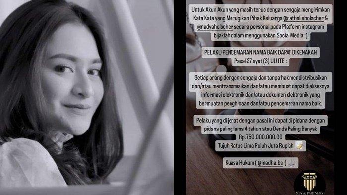 Panen hujatan karena penampilan barunya, Nathalie Holscher meradang digunjing netizen, Ancam tindak tegas haters (Instagram/@nathalieholscher)