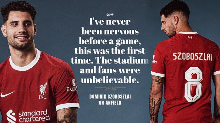Nomor punggung yang akan dikenakan Dominik Szoboszlai bersama Liverpool pada musim 2023/2024.