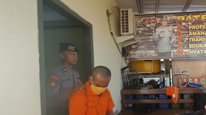 Pelaku saat diamankan di Polres Tarakan.