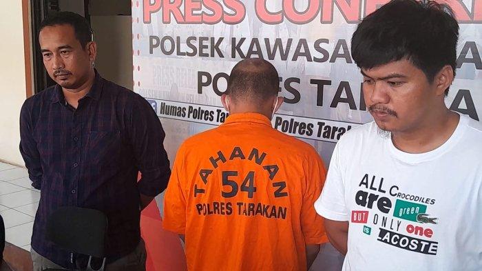 Pelaku AN saat digelandang ke KSKP Polres Tarakan berlokasi di Kelurahan Lingkas Ujung.