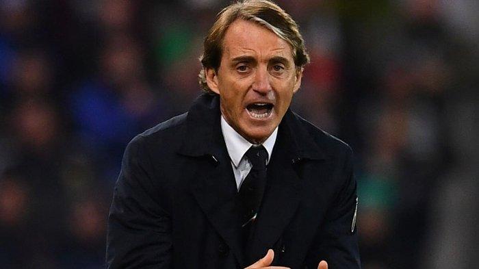 Pelatih Timnas Italia, Roberto Mancini.