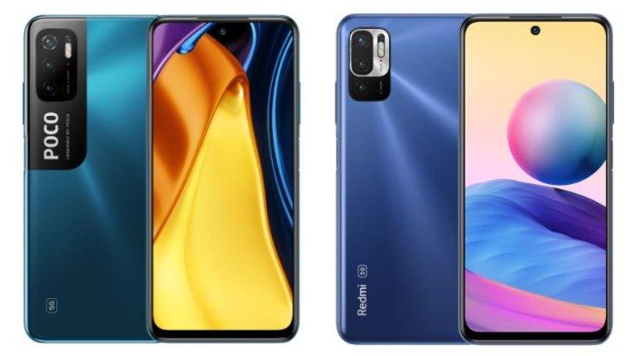 Ilustrasi Poco M3 Pro 5G dan Xiaomi Redmi Note 10 5G