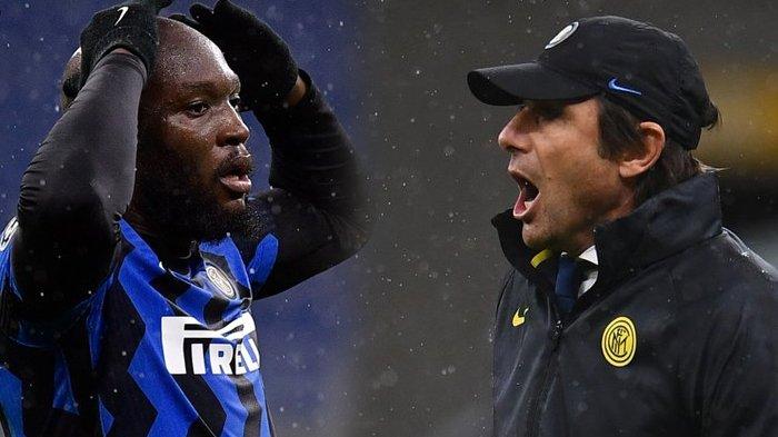 Romelu Lukaku dan Antonio Conte saat masih bersama di Inter Milan.