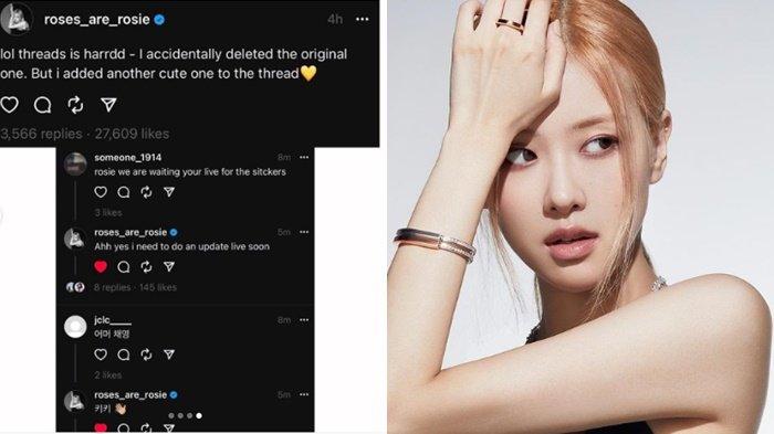 Rose BLACKPINK bergabung di Threads, aktif berinteraksi dengan penggemar (Instagram/@roses_are_rosie)