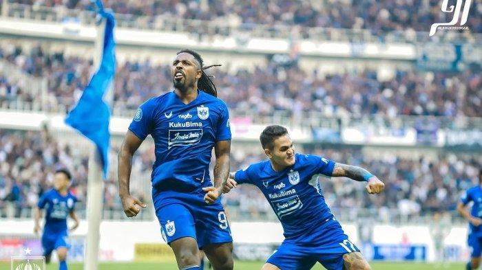 FOTO Carlos Fortes usai cetak gol buat PSIS Semarang ke gawang Persebaya Surabaya di Liga 1.