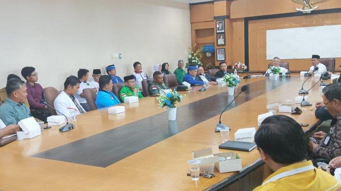 Silaturahmi Bupati dan Wakil Bupati Malinau bersama Penyelenggara Pemiku dan Ketua Parpol di Malinau, Kalimantan Utara, Senin (26/6/2023).