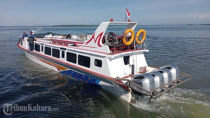 Speedboat yang berangkat dari Pelabuhan PLBL Liem Hie Djung Nunukan, Kalimantan Utara. (TribunKaltara.com/Febrianus Felis)