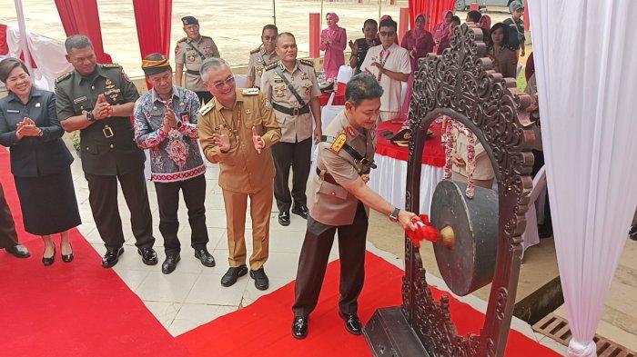 Peresmian Gedung SPN Polda Kaltara di Desa Tanjung Lapang, Kecamatan Malinau Barat, Kabupaten Malinau, Kalimantan Utara, Selasa (25/7/2023).