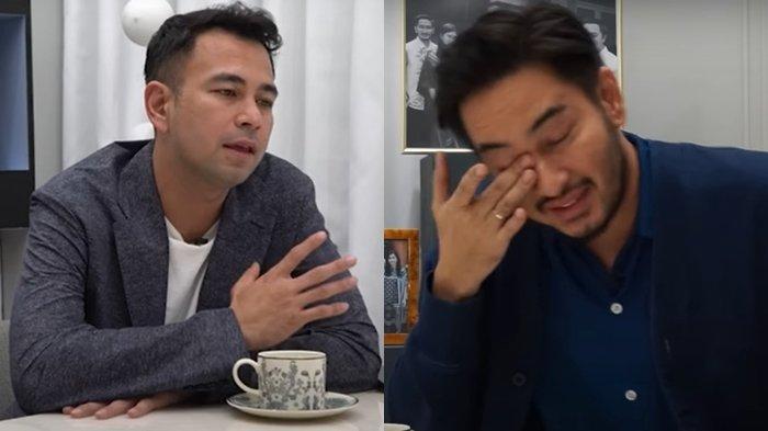 Tangkapan layar video saat momen curhat Jeje dan Raffi Ahmad tentang perselingkuhan Syahnaz. (Youtube/RANS Entertainment)