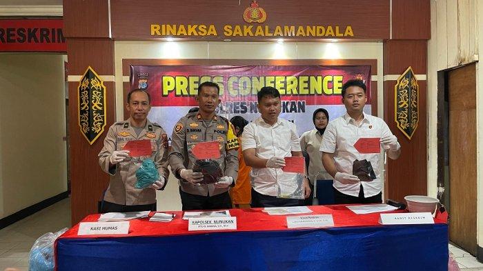 Polres Nunukan dan jajaran akhirnya berhasil mengungkap misteri pembunuhan seorang staf honorer Pemerintah Kabupaten (Pemkab) Nunukan. Pelaku ternyata kekasihnya sendiri. (TRIBUNKALTARA.COM/ Febrianus Felis)