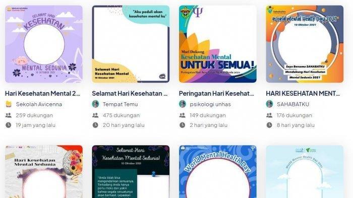 15 Link Twibbon Hari Kesehatan Mental Dunia atau World Mental Health