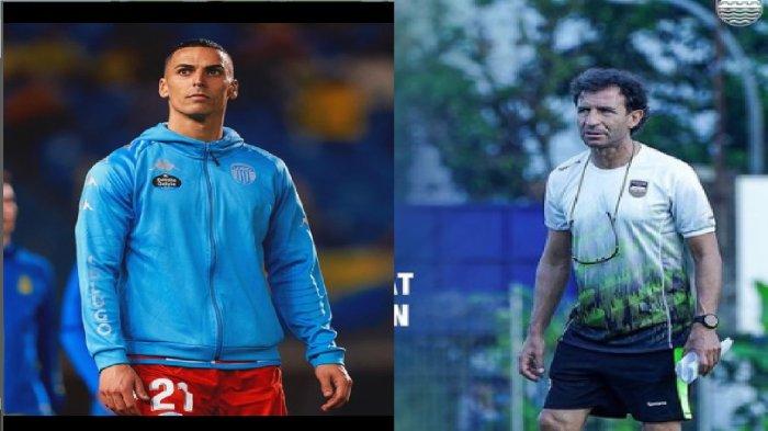 Pemain Persib Bandung Alberto Rodriguez dan Pelatih Luis Milla