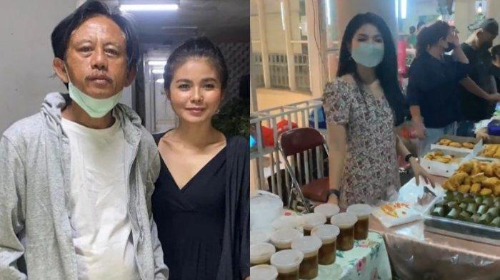 Epy Kusnandar bantu sang istri berjualan takjil.