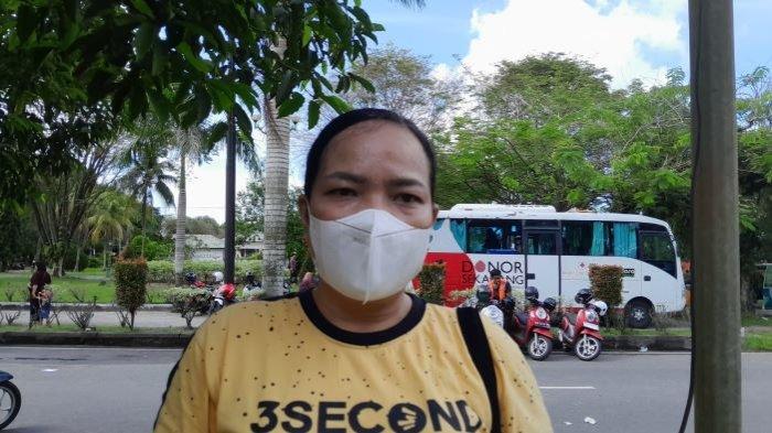Ferae Natalina selaku Sub Koordinator Promosi Kesehatan dan Pemberdayaan Masyarakat Dinkes Kota Palangkaraya, saat ditemui tribunkalteng.com, di CFD Palangkaraya.