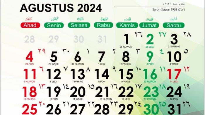 Tanggal 25 Agustus Weton Apa? Ini Penanggalan Jawa di Kalender 2024