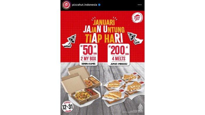 Promo Pizza Hut Periode 12-31 Januari 2024, Murah 2 My Box Hanya Rp 50 ...
