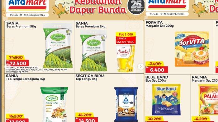 Promo Alfamart Kebutuhan Dapur Bunda 25-30 September, Beras Murah Sania 5 Kg Rp 72.500