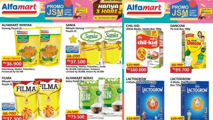 Promo Alfamart JSM 6-8 Desember, Minyak Goreng Murah Sania 2 Liter Rp 37.100 dan Beras Rp 73.500