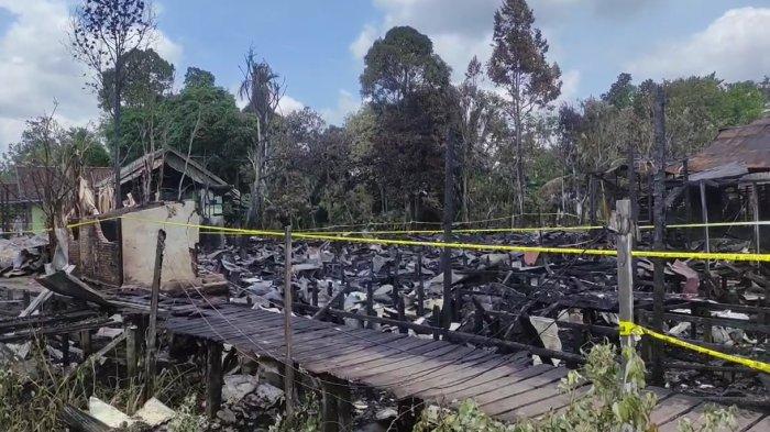 BREAKING NEWS, lokasi kebakaran di Kecamatan Kotabesi, Sampit, Kotim yang menewaskan seorang siswa SMK, Sabtu (26/8/2023) pagi.