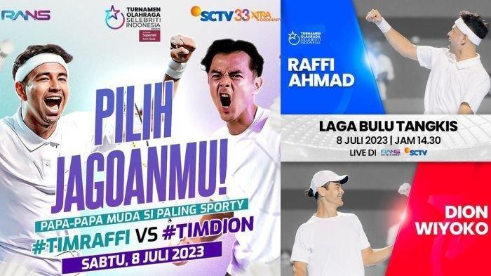 Postes Olimpiade Selebriti Indonesia, Raffi Ahmad vs Dion Wiyoko hari ini.