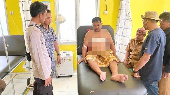 Buaya Sungai Cantung mengganas serang seorang warga.  Korban dirawat  di Puskesmas Sungai Kupang, Kecamatan Kelumpang Hulu, Kabupaten Kotabaru, Provinsi Kalimantan Selatan, Selasa (8/8/2023) siang.