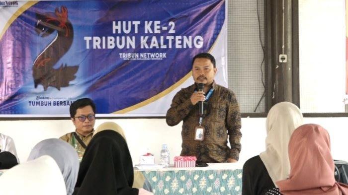 Manager Content Tribunkalteng.com Haryanto, saat memperkenalkan diri dan menyampaikan terkait beberapa program ke depan yang ingin dicapai.