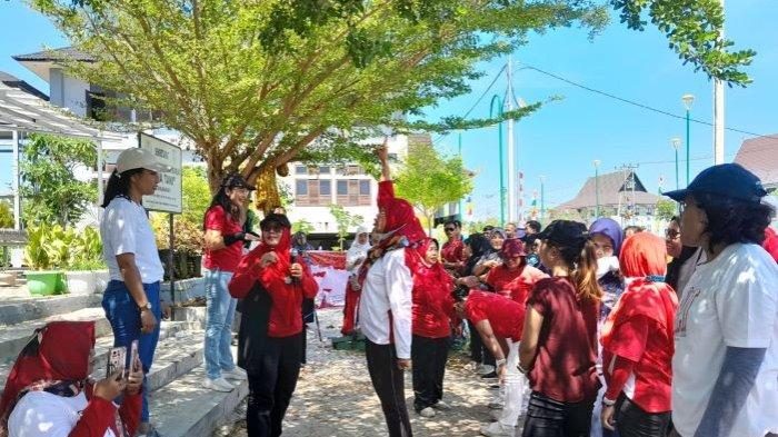 Suasana Tebak Gaya di Halaman Kantor Dinas Pertanian dan Ketahanan Pangan Kota Palangkaraya bersama Dinas Perkimtan Kota Palangkaraya, di Halaman Dinas Pertanian dan Ketahanan Pangan Kota Palangkaraya, Rabu (16/8/2023).