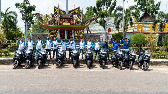 Peserta touring lintas Kalsel-Kalteng ini diberi tajuk 'Navigate to the Max Tour the Borneo' yang dilaksanakan 17-21 September 2023.