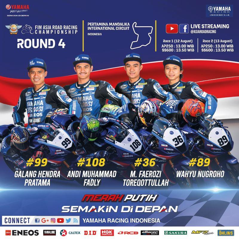 Tim Yamaha Racing Indonesia Optimis Tampil Maksimal Dalam Balapan ARRC 2023 Mandalika.