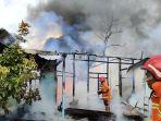 Selama 57 Menit Berjibaku, Tim Gabungan Akhirnya Berhasil Padamkan Api Hanguskan Barak 5 Pintu