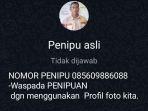 Penipuan Online Gunakan Data Pribadi Kasi Humas Polresta Palangkaraya, Dipakai Menipu dan Minta Uang