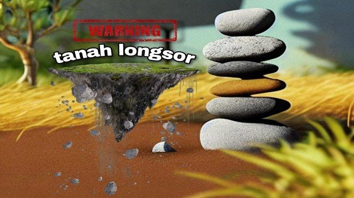 Ilustrasi waspada bahaya potensi bencana tanah longsor.