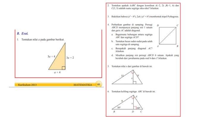 Kuasai Teorema Pythagoras: Panduan Lengkap Mengunduh Soal Pilihan Ganda Semester 2 Kelas 8 Matematika