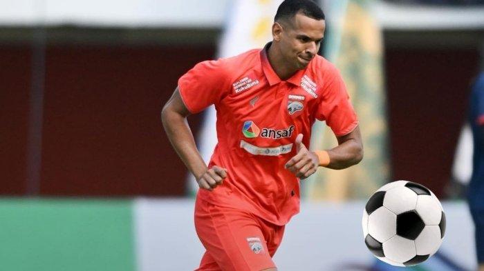 Leo Lelis, sukses cetak gol saat ada satu menit tambahan babak pertama, laga PSS Sleman vs Borneo FC Samarinda, membuat Pesut Etam unggul di babak pertama, Minggu (11/6/2023).