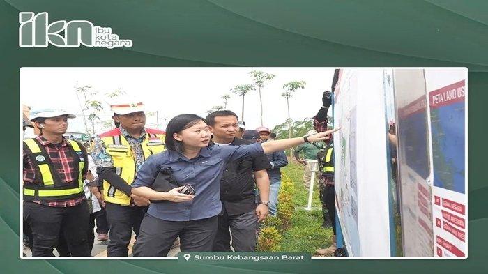 Ilustrasi peninjauan Sumbu Kebangsaan Barat di IKN Nusantara.