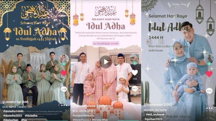Template CapCut Hari Raya Idul Adha 2023 gratis, twibbon dalam bentuk video bergerak tanpa edit manual