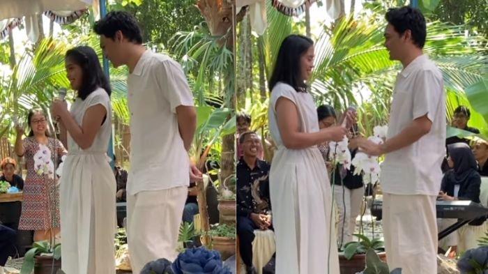 Potret Gregoria Mariska dan Mikha Angelo tunangan