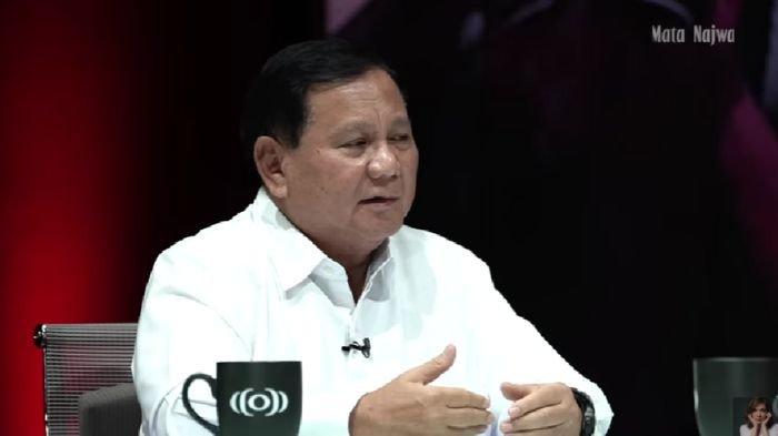 Prabowo Subianto saat diwawancarai Najwa Shihab di Mata Najwa