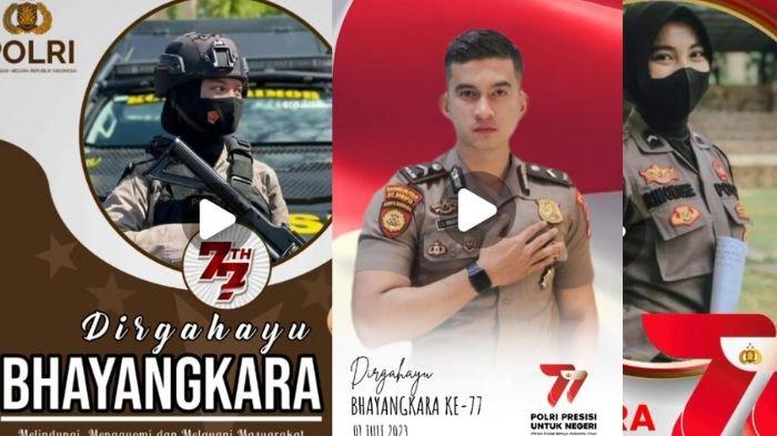 Twibbon video HUT Bhayangkara 2023 ke-77, gunakan template CapCut dengan mudah