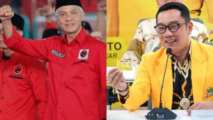 Ganjar Pranowo dan Ridwan Kamil. Ridwan Kamil dikabarkan menjadi salah satu kandidat jadi cawapres Ganjar. 