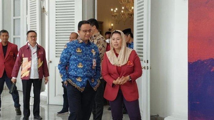 Pertemuan Yenny Wahid dengan Gubernur DKI Jakarta, Anies Baswedan di Balai Kota saat Anies masih menjabat Gubernur DKI Jakarta Senin (19/9/2022).