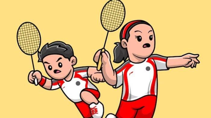 Background Hari Bulu Tangkis Sedunia 2023 yang bisa digunakan untuk banner atau spanduk