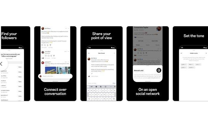 Tampilan Threads, aplikasi pesaing Twitter