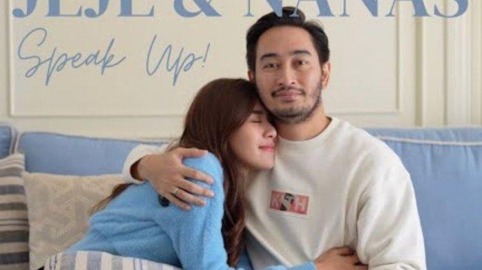 Syahnaz dan suaminya Jeje Govinda saat buka suara soal permasalahan rumah tangga mereka, Minggu (9/7/2023).