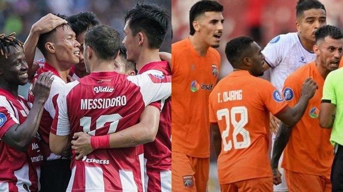 Ilustrasi pemain Persis Solo dan Borneo FC Samarinda dalam Liga 1. Kedua tim nantinya akan bertemu dan bertanding. 
