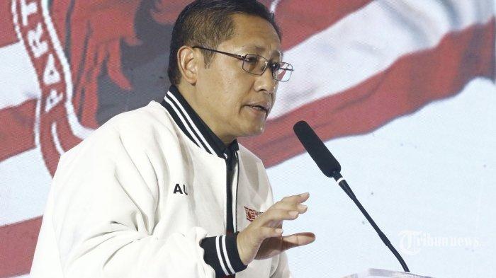 Ketua Umum Terpilih Partai Kebangkitan Nusantara (PKN) Anas Urbaningrum memberikan sambutan pada acara pembukaan Musyawarah Nasional Luar Biasa (Munaslub) di Jakarta, Jumat (14/7/2023).