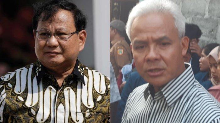 Prabowo Subianto dan Ganjar Pranowo. 
