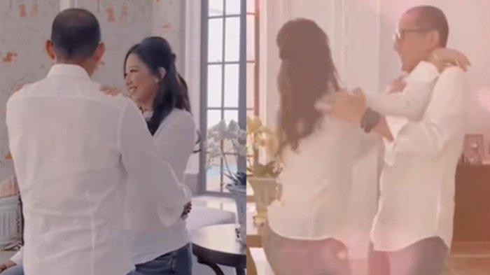 Sandiaga Uno latihan dansa dengan putrinya, Atheera, yang sebenat lagi akan menikah.